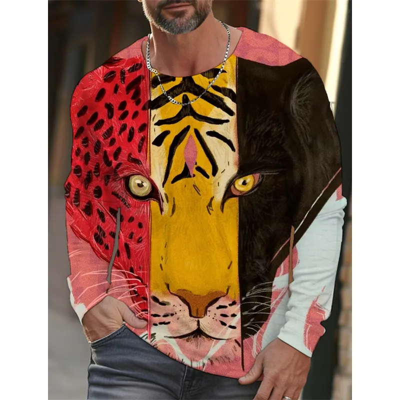 3D Printed Casual Long Sleeve  - Mens Fashion Clothes 评论和价格